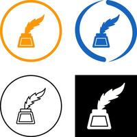 Inkwell Icon Design vector