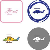 Military Helicopter Icon Design vector