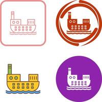 Cargo Ship Icon Design vector