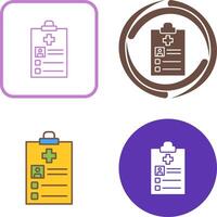 Medical Record Icon Design vector