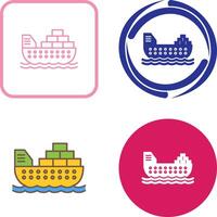 Cargo Ship Icon Design vector