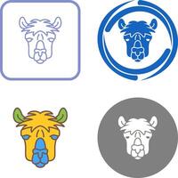Alpaca Icon Design vector