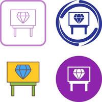 Diamond Exhibit Icon Design vector