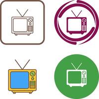 televisión transmitir icono diseño vector