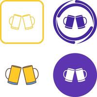 Beers Toasting Icon Design vector