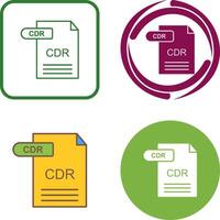 CDR Icon Design vector