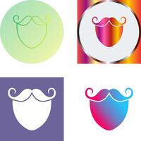 Beard and Moustache Icon Design vector