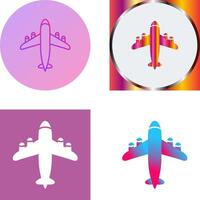 Flying Airplane Icon Design vector