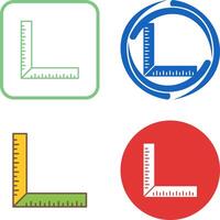 square Ruler Icon Design vector