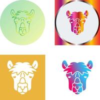 Alpaca Icon Design vector