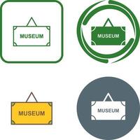 Museum Tag Icon Design vector