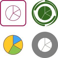 Pie Chart Icon Design vector