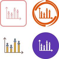 Candidate Graph Icon Design vector