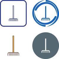 Fork picking Leaves Icon Design vector