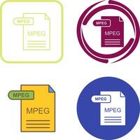 MPEG icono diseño vector