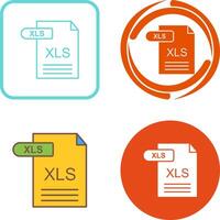 XLS Icon Design vector