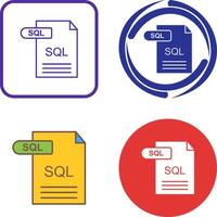 SQL Icon Design vector