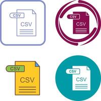 CSV Icon Design vector