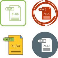 XLSX Icon Design vector