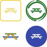 Picnic of Table Icon Design vector