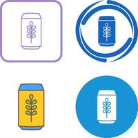 Beer Can Icon Design vector