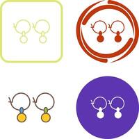 Earrings Icon Design vector