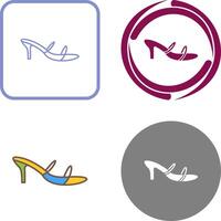 Stylish Sandals Icon Design vector