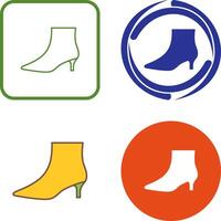 Boots with Heels Icon Design vector