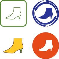 Boots with Heels Icon Design vector