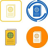 Global Report Icon Design vector