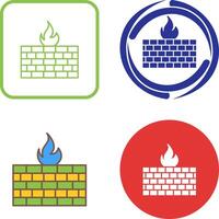 Firewall Icon Design vector