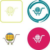 global compras icono diseño vector