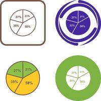 Pie Chart Icon Design vector