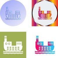 Cargo Ship Icon Design vector