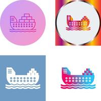 Cargo Ship Icon Design vector