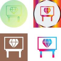 Diamond Exhibit Icon Design vector