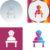 Human Sculpture Icon Design vector