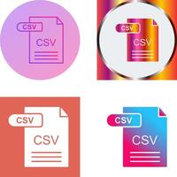 CSV Icon Design vector