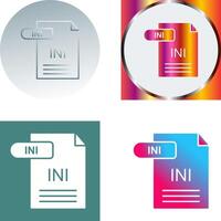 INI Icon Design vector