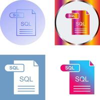 SQL Icon Design vector