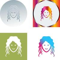 Hair Curly Icon Design vector