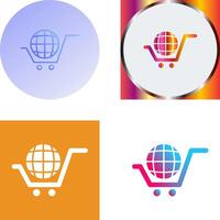 Global Shopping Icon Design vector