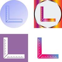 square Ruler Icon Design vector