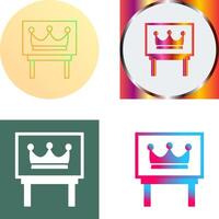 Crown Exhibit Icon Design vector