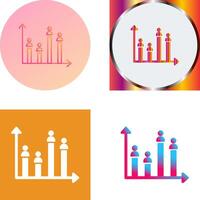 Candidate Graph Icon Design vector