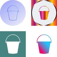 Water Bucket Icon Design vector