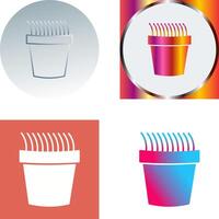 Grass Pot Icon Design vector