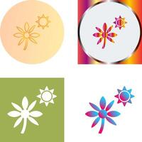 Flower in sunlight Icon Design vector