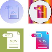 MOV Icon Design vector