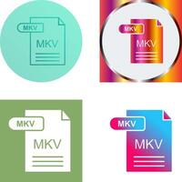 MKV Icon Design vector